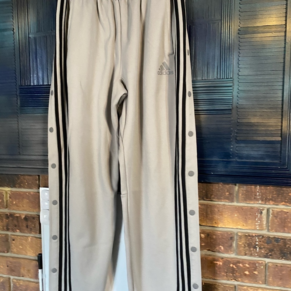 Gray adidas snap joggers